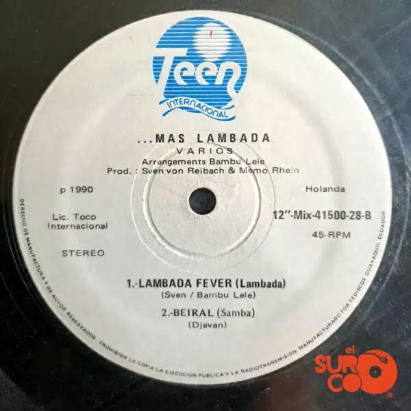 Disco de Vinilo Bambú Lele - Más Lambada Vinyl Record
