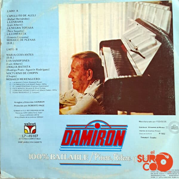 Disco de Vinilo Damiron - 100 Por Ciento Bailable Vinyl Record