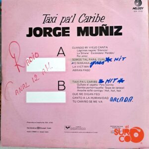 Disco de Vinilo Jorge Muñiz - Taxi Pa'l Caribe Vinyl Record