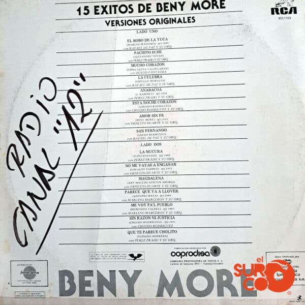 Vinilo Beny More - 15 Éxitos Con Beny More Vinyl