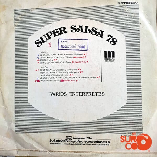 Vinilo Varios - Súper Salsa 78 Vinyl