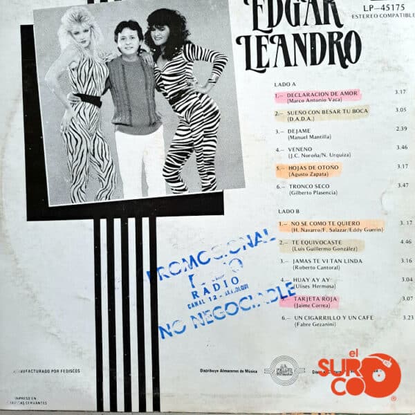 Disco de Vinilo Edgar Leandro - La Diferencia Vinyl Record