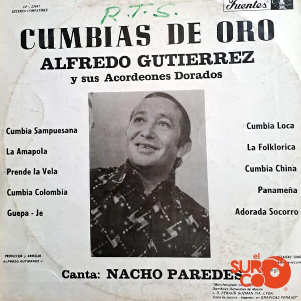 Disco de Vinilo Alfredo Gutiérrez - Cumbias De Oro Vinyl Record