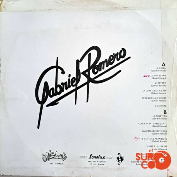 Disco de Vinilo Gabriel Romero - El Cumbiambero Mayor Vinyl Record
