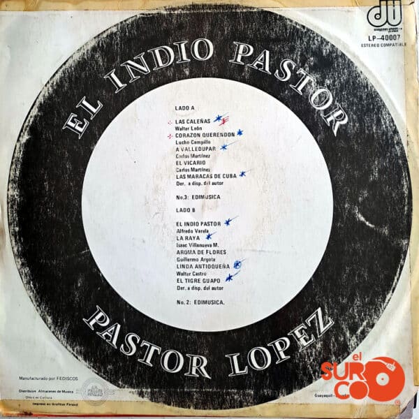 Vinilo Pastor López - El Indio Pastor Vinyl