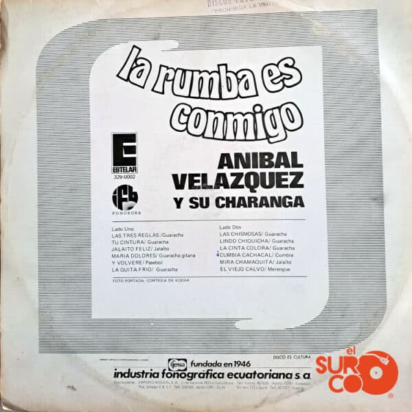 Disco de Vinilo Aníbal Velázquez - La Rumba Es Conmigo Vinyl Record