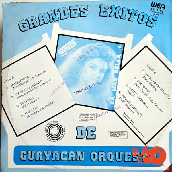 Disco de Vinilo Guayacán Orquesta - Grandes Éxitos Vinyl Record