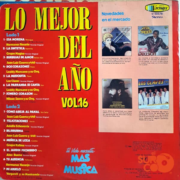 Disco de Vinilo Varios - Lo Mejor Del Año Vol. 16 Vinyl Record