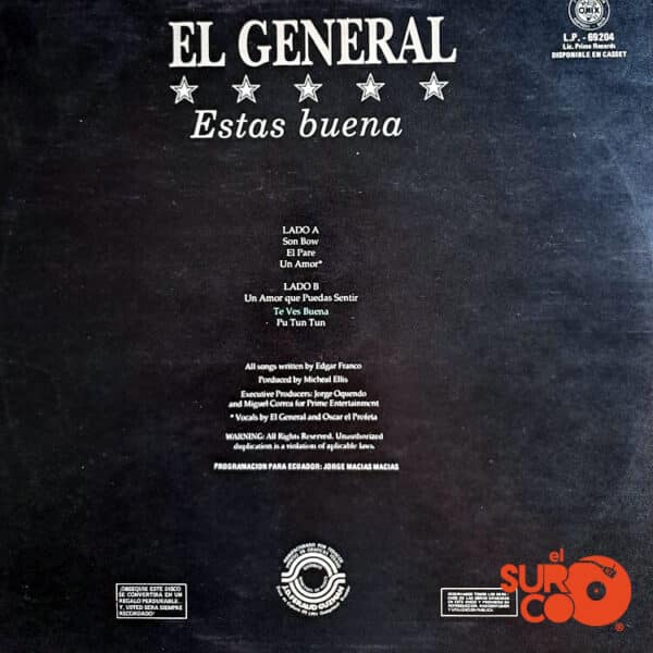 Disco de Vinilo El General - Estás Buena Vinyl Record