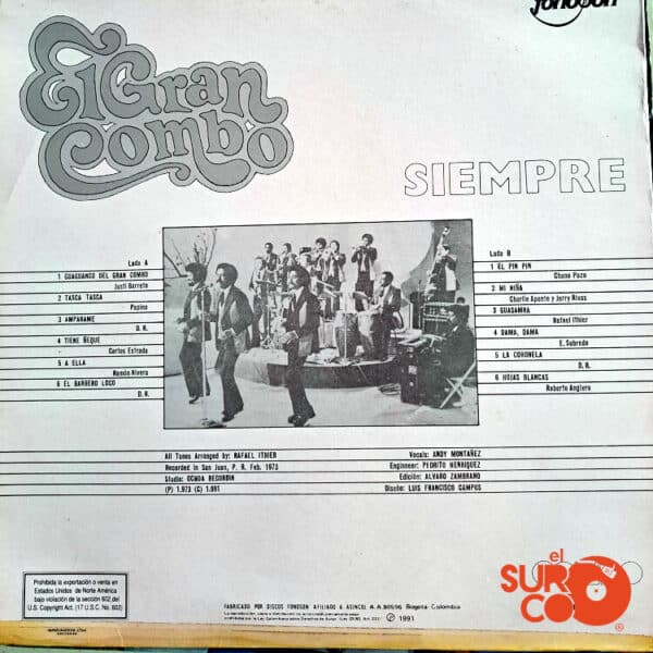 Vinilo El Gran Combo - Siempre Vinyl