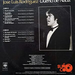 Disco de Vinilo José Luis Rodríguez - Dueño De Nada Vinyl Record