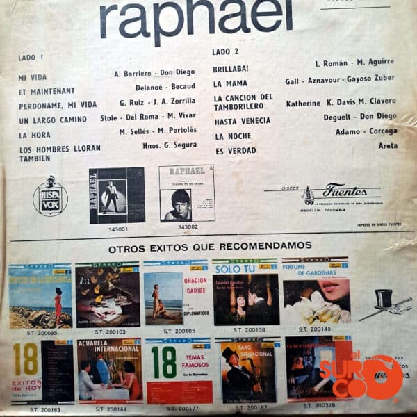 Disco de Vinilo Raphael - Raphael Vinyl Record