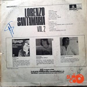 Disco de Vinilo Lorenzo Santamaría - Volumen 2 Vinyl Record