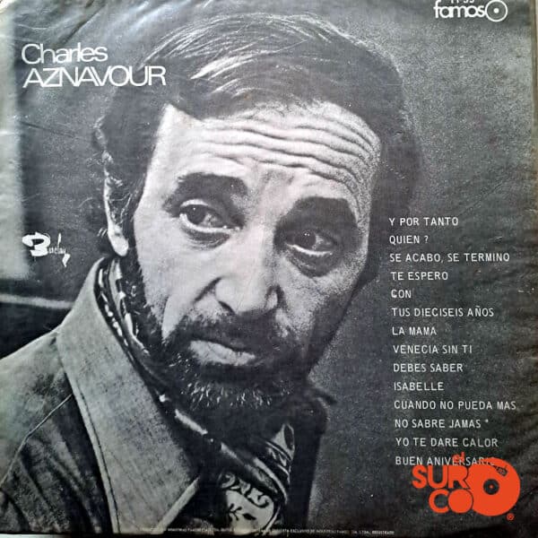 Disco de Vinilo Charles Aznavour - Grandes Éxitos En Español Vinyl Record