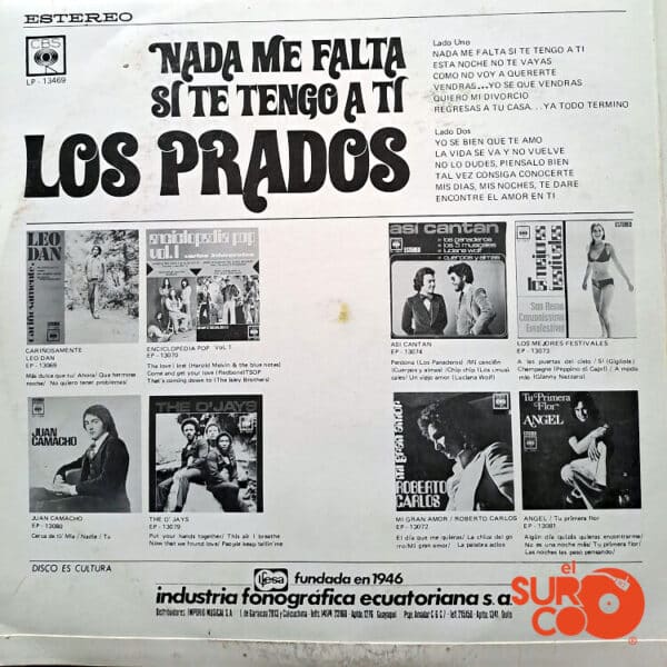 Disco de Vinilo Los Prados - Nada Me Falta Si Te Tengo A Ti Vinyl Record