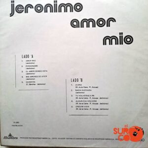 Disco de Vinilo Jerónimo - Amor Mio Vinyl Record