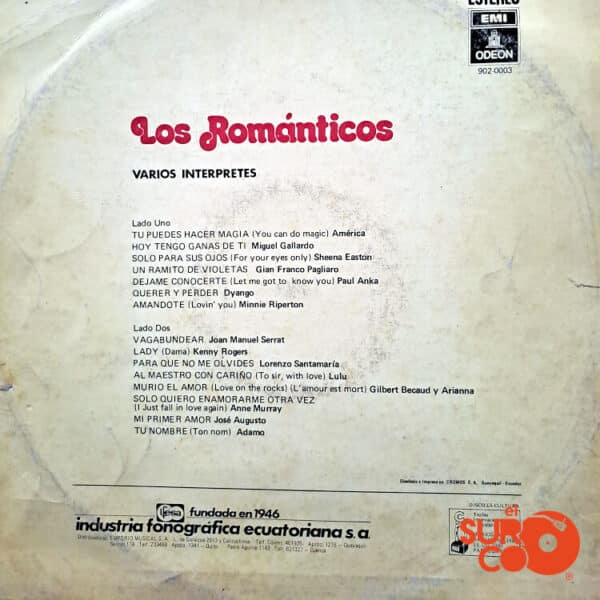 Disco de Vinilo Varios - Los Románticos Vinyl Record