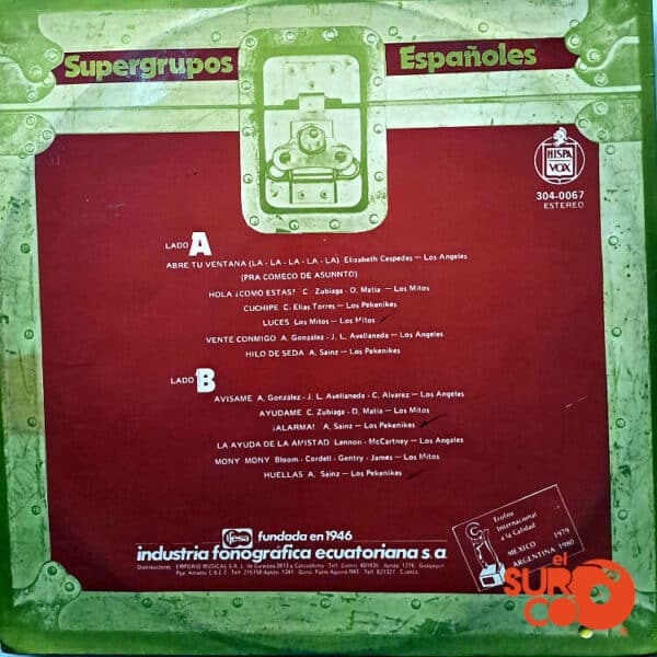 Disco de Vinilo Varios - Super Grupos Españoles Vinyl Record