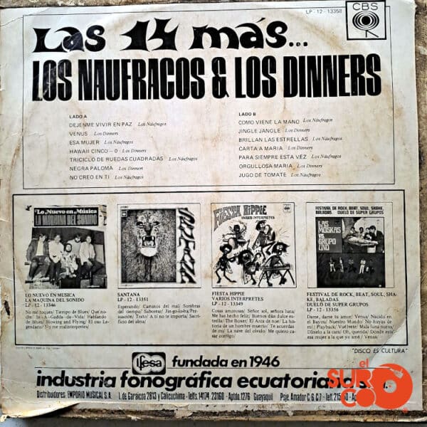 Disco de Vinilo Los Náufragos - Las 14 De Los Los Náufragos & Los Dinners Vinyl Record