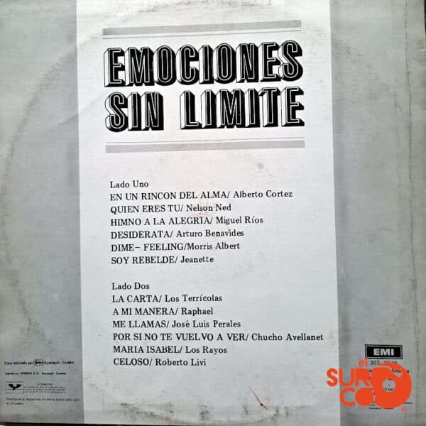 Disco de Vinilo Varios - Emociones Sin Límite Vinyl Record