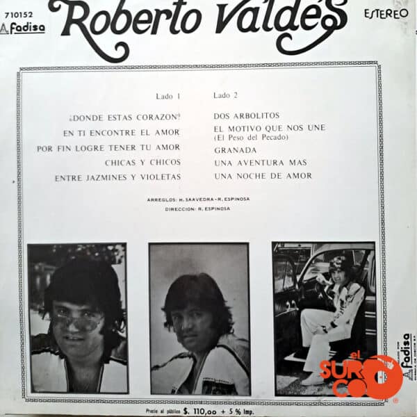 Disco de Vinilo Roberto Valdés - Donde Estas Corazón Vinyl Record