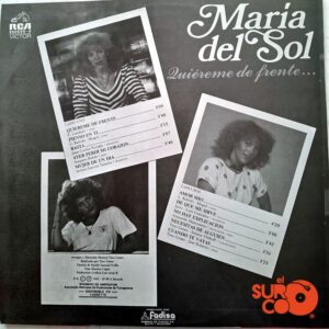 Disco de Vinilo María Del Sol - Quiéreme De Frente Vinyl Record