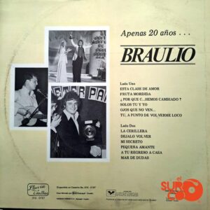 Disco de Vinilo Braulio - Apenas 20 Años Vinyl Record