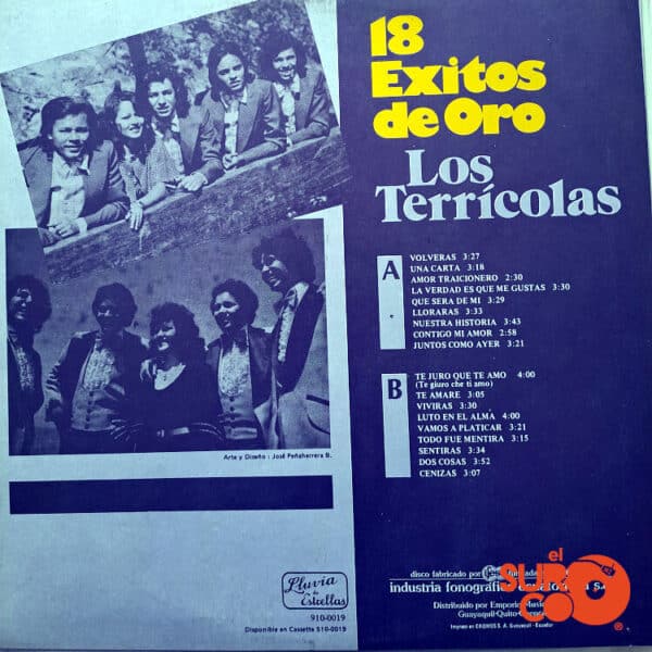 Disco de Vinilo Los Terrícolas - 18 Éxitos De Oro De Los Terrícolas Vinyl Record