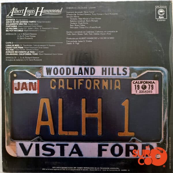 Disco de Vinilo Albert Louis Hammond - Albert Louis Hammond Vinyl Record