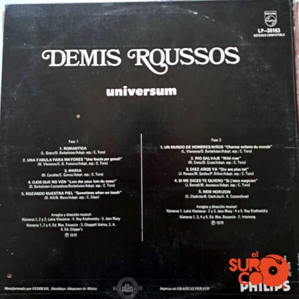 Disco de Vinilo Demis Roussos - Universum Vinyl Record