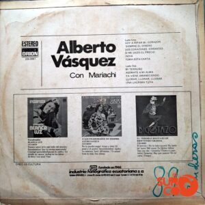 Disco de Vinilo Alberto Vázquez - Alberto Vázquez Con Mariachi Vinyl Record