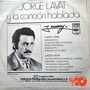 Disco de Vinilo Jorge Lavat - Jorge Lavat Y La Canción Hablada Vinyl Record