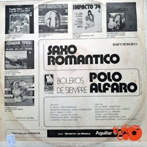 Disco de Vinilo Polo Alfaro - Saxo Romántico Boleros de Siempre Vinyl Record