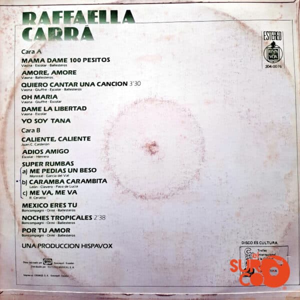 Disco de Vinilo Raffaela Carra - Raffaela Carra Vinyl Record