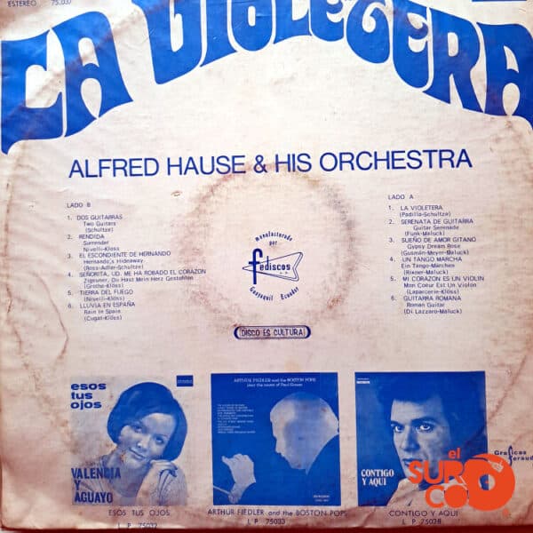 Disco de Vinilo Alfred Hause Y Su Orquesta - La Violetera Vinyl Record