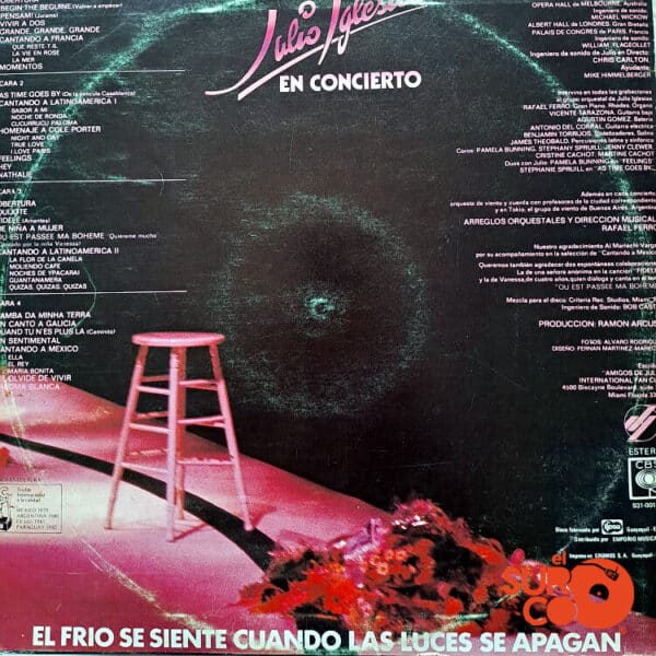 Disco de Vinilo Julio Iglesias - En Concierto Vinyl Record
