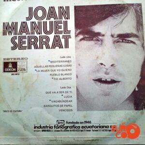 Disco de Vinilo Joan Manuel Serrat - Mediterráneo Vinyl Record