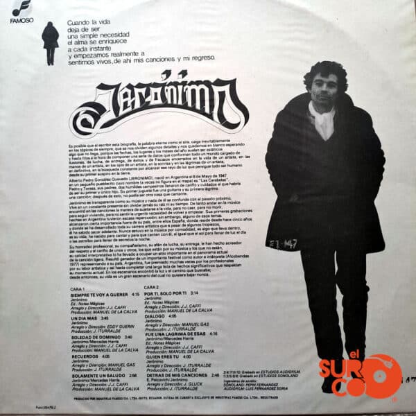 Disco de Vinilo Jerónimo - Siempre Te Voy A Querer Vinyl Record