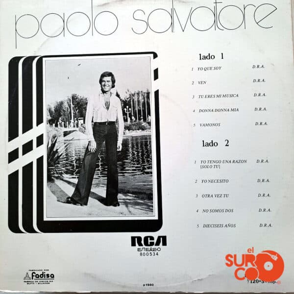 Disco de Vinilo Paolo Salvatore - Paolo Salvatore Vinyl Record