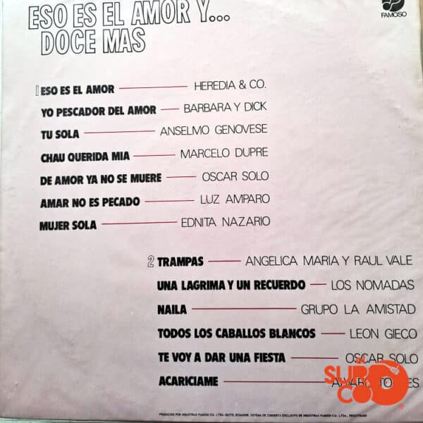 Disco de Vinilo Varios - Eso Es El Amor Vinyl Record