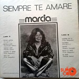 Disco de Vinilo Marcia - Siempre Te Amaré Vinyl Record