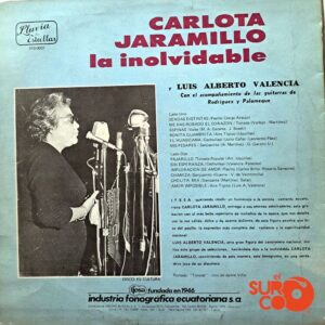 Disco de Vinilo Carlota Jaramillo - Inolvidable Vinyl Record
