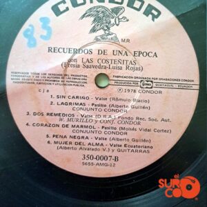 Disco de Vinilo Las Costeñitas - Recuerdos De Una Época Vinyl Record