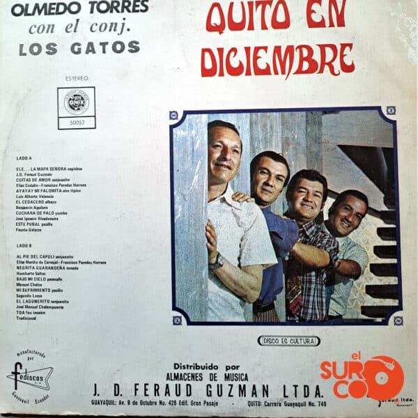 Disco de Vinilo Olmedo Torres - Quito En Diciembre Vinyl Record