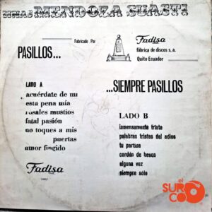 Disco de Vinilo Hermanas Mendoza Suasti - Pasillos Vinyl Record