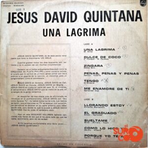 Disco de Vinilo Jesús Quintana - Una Lágrima Vinyl Record