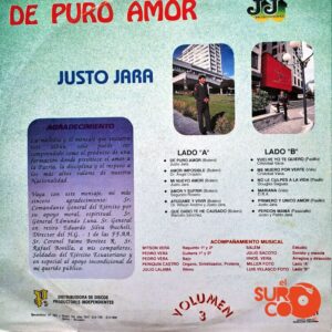 Disco de Vinilo Justo Jara - De Puro Amor Vinyl Record