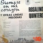Disco de Vinilo Rosalino Quintero - Siempre En Mi Corazon Y Otras Lindas Melodias Vinyl Record