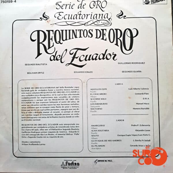 Disco de Vinilo Varios - Requintos De Oro Vinyl Record