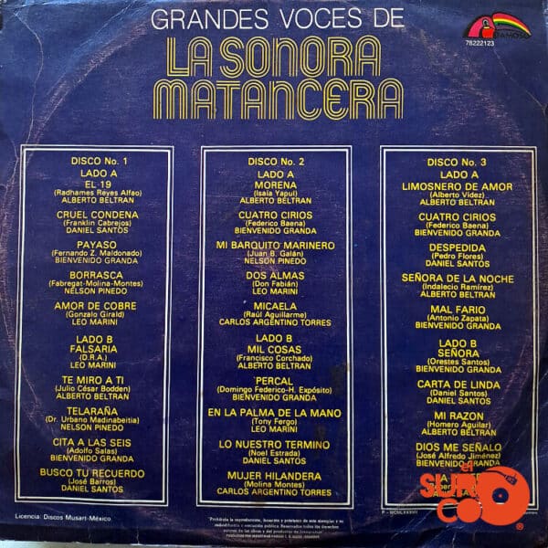 Disco de Vinilo Varios - Grandes Voces De La Sonora Matancera Vinyl Record